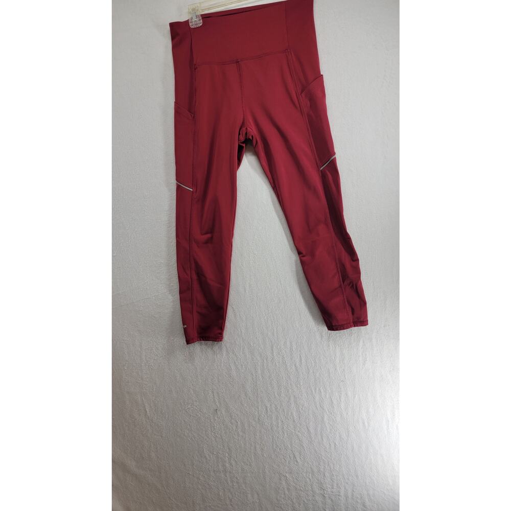 Cameron Side Pocket Tummy Control Legging - Burgundy Sz M